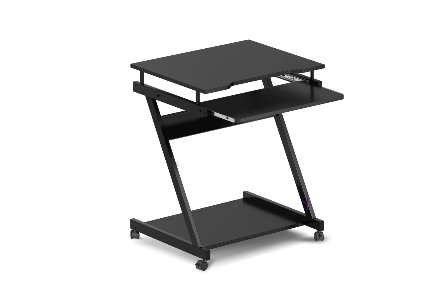 MOBELLA Z-Type Laptop Desk with Wheels (Black)