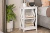 Picture of VECELO 2-Shelf Steel Frame Side Table (Off White) 