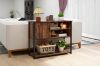Picture of BESTIER 1-Door Storage Cabinet With Shelf (Brown)