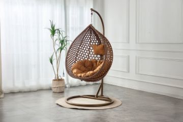 Picture of DAKOTA Rattan Outdoor Hanging Egg Chair (Brown)