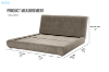 Picture of AMORA Fabric Queen/Super King Size Bed Frame 