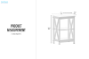 Picture of VECELO 2-Shelf Steel Frame Side Table (Off White) 