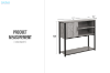 Picture of BESTIER Console Table with Storage Cabinet and Shelves  (Grey)
