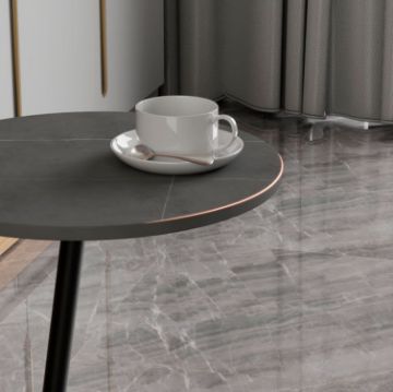 Picture of CARA H45 Sintered Stone Side Table (Grey Marble)