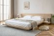 Picture of YUKI 2PC/3PC Japanese Low Height Bed Frame Set with Headboard in Queen/King Size/ Super King Size