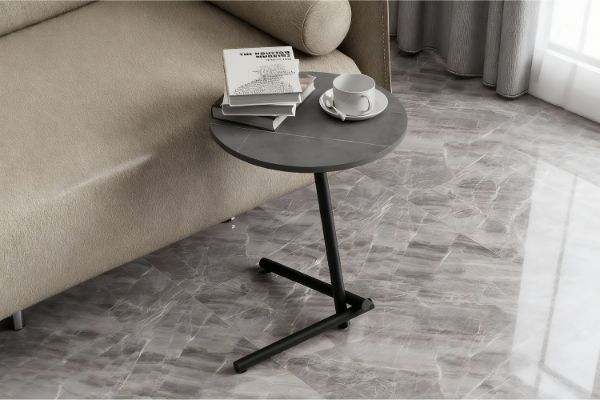 Picture of CARA H45 Sintered Stone Side Table (Grey Marble)