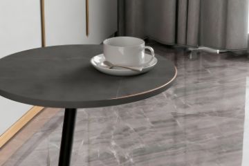 Picture of CARA H45 Sintered Stone Side Table (Grey Marble)