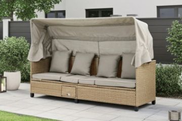 Picture of COSTA Adjustable Outdoor Lounge Day Bed with Canopy