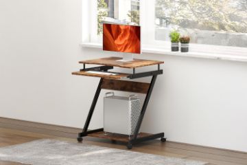 Picture of MOBELLA Z-Type Laptop Desk with Wheels (Walnut) 