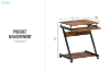 Picture of MOBELLA Z-Type Laptop Desk with Wheels (Walnut) 