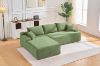 Picture of ASHFORD Fabric Sectional Compressed Sofa (Green) - Chaise Facing Left