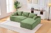 Picture of ASHFORD Fabric Sectional Compressed Sofa (Green) - Chaise Facing Right