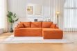 Picture of ASHFORD Fabric Sectional Compressed Sofa (Orange) 