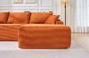 Picture of ASHFORD Fabric Sectional Compressed Sofa (Orange) - Chaise Facing Right