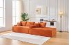 Picture of ASHFORD Fabric Sectional Compressed Sofa (Orange) - Chaise Facing Right