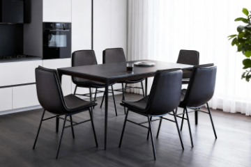 Picture of BRUTUS 1.5M 5PC/7PC Sintered Stone Top Dining Set (Dark Grey)