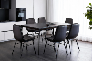 Picture of BRUTUS 1.5M Dining Set (Dark Grey) - 7PC