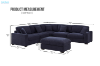 Picture of MORIO Fabric Sectional Modular Sofa with Ottoman (Dark Blue)