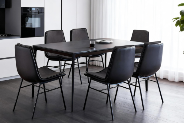 Picture of BRUTUS 1.5M 5PC/7PC Sintered Stone Top Dining Set (Dark Grey)