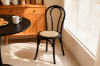 Picture of RAYMON Solid Beech Dining Chair with Rattan Seat (Black)