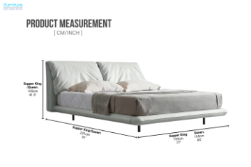 Picture of HOVER Float Bed Frame in Queen/Super King Size (Silver Grey)