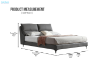 Picture of ROMEO Genuine Leather Queen/King Size Bed Frame (Dark Grey)