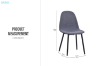Picture of EMBER Dining Chair with Powder-Coated Metal Legs