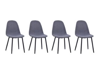 Picture of EMBER Dining Chair with Black Metal Legs - 4 Chairs in 1 Carton