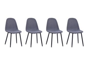 Picture of EMBER Dining Chair with Powder-Coated Metal Legs - 4 Chairs in 1 Carton