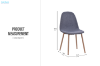 Picture of EMBER Dining Chair with Wood-Tone Metal Legs - Each