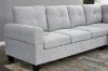 Picture of DEVON Fabric Sectional Sofa with Storage Ottoman (Grey)