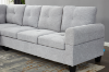 Picture of DEVON Fabric Sectional Sofa with Storage Ottoman (Grey) - Chaise Facing Left