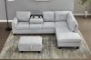 Picture of DEVON Fabric Sectional Sofa with Storage Ottoman (Grey) - Chaise Facing Right