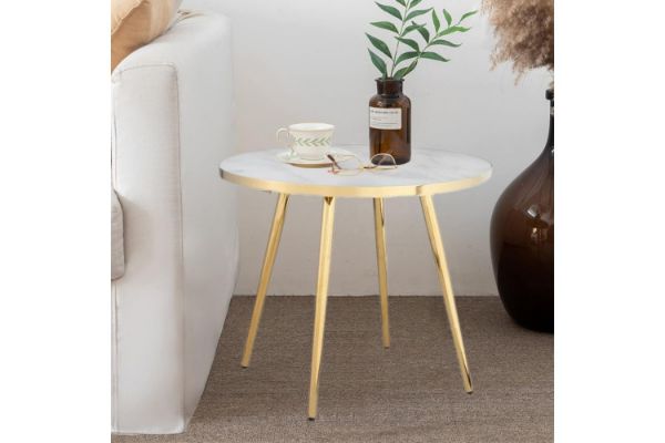Picture of [FLOOR MODEL CLEARANCE]AYDAN D50 Round Glass Top Side Table