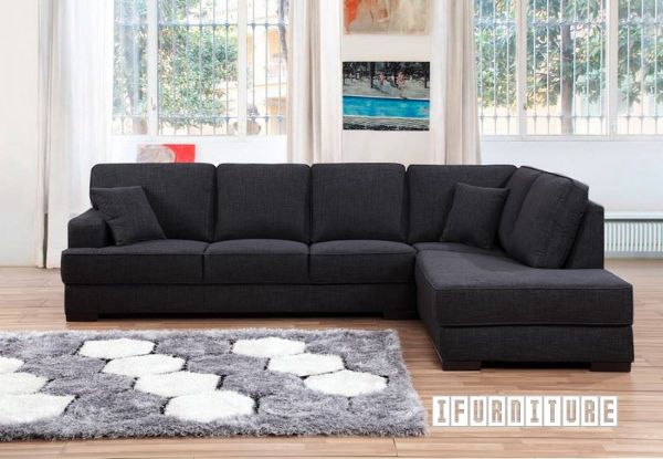Picture of  [FLOOR MODEL CLEARANCE] KARLTON L-Shape Sofa (Dark) - Chaise Facing Right