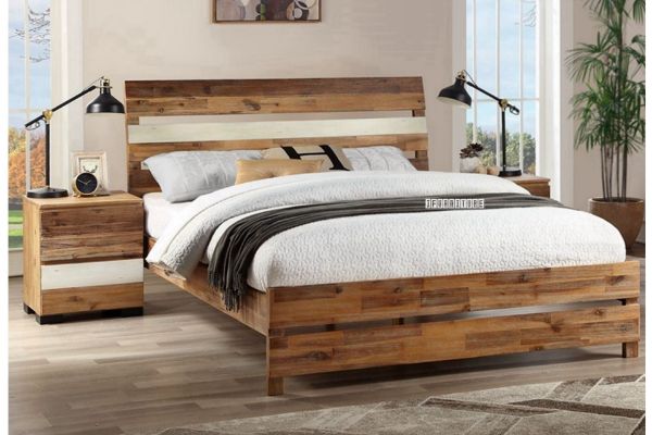 Picture of  [FLOOR MODEL CLEARANCE] LEAMAN Bed Frame (Acacia Wood) in Queen Size