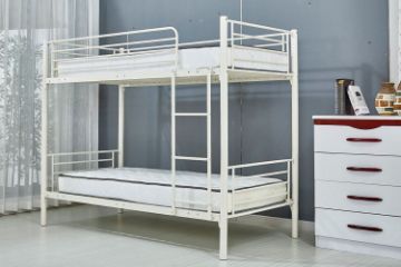 Picture of  [FLOOR MODEL CLEARANCE] STELLA Steel Single-Single Bunk Bed Frame (White) 