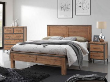 Picture of  [FLOOR MODEL CLEARANCE] KANSAS Acacia Wood Bed Frame in Super King Size 