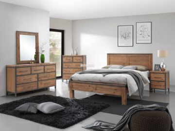 Picture of  [FLOOR MODEL CLEARANCE] KANSAS Acacia Wood Bed Frame in Super King Size 