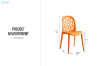 Picture of  [FLOOR MODEL CLEARANCE]  ANTHEA Cafe Chair/Dining Chair (Orange)