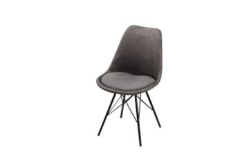 Picture of  [FLOOR MODEL CLEARANCE] GAZEL Velvet Dining Chair - Grey
