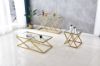Picture of  [FLOOR MODEL CLEARANCE]  DIAMOND 120 Glass Top Console Table with Golden Stainless Frame 