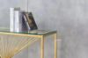 Picture of  [FLOOR MODEL CLEARANCE] AUGUSTA Rectangle Clear Glass Console Table with Golden Frame