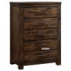 Picture of  [FLOOR MODEL CLEARANCE] VENTURA 5-Drawer Oak Tallboy