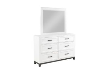 Picture of [FLOOR MODEL CLEARANCE]  CLOUDLAND 6-Drawer Dresser with Mirror 
