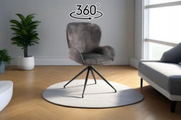 Picture of  [FLOOR MODEL CLEARANCE]  DUMBO 360° Swivel Dining Chair (Grey) 