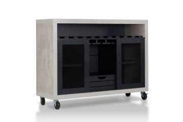 Picture of  [FLOOR MODEL CLEARANCE] RALYNA Wine Cabinet / Kitchen Island (Black)