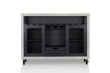 Picture of  [FLOOR MODEL CLEARANCE] RALYNA Wine Cabinet / Kitchen Island (Black)
