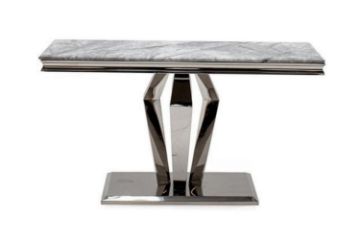 Picture of  [FLOOR MODEL CLEARANCE]  OPERA 140 Marble Top Stainless Steel Console Table