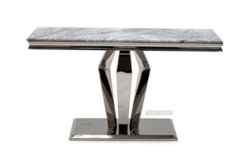 Picture of  [FLOOR MODEL CLEARANCE]  OPERA 140 Marble Top Stainless Steel Console Table